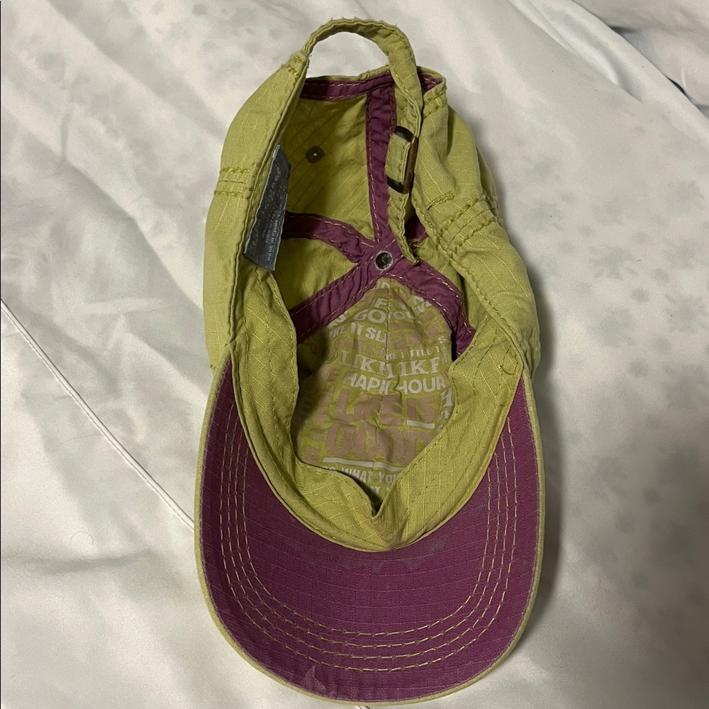 Life is good hat, greenish yellow, Smile, Life is Good across front - Picture 2 of 4